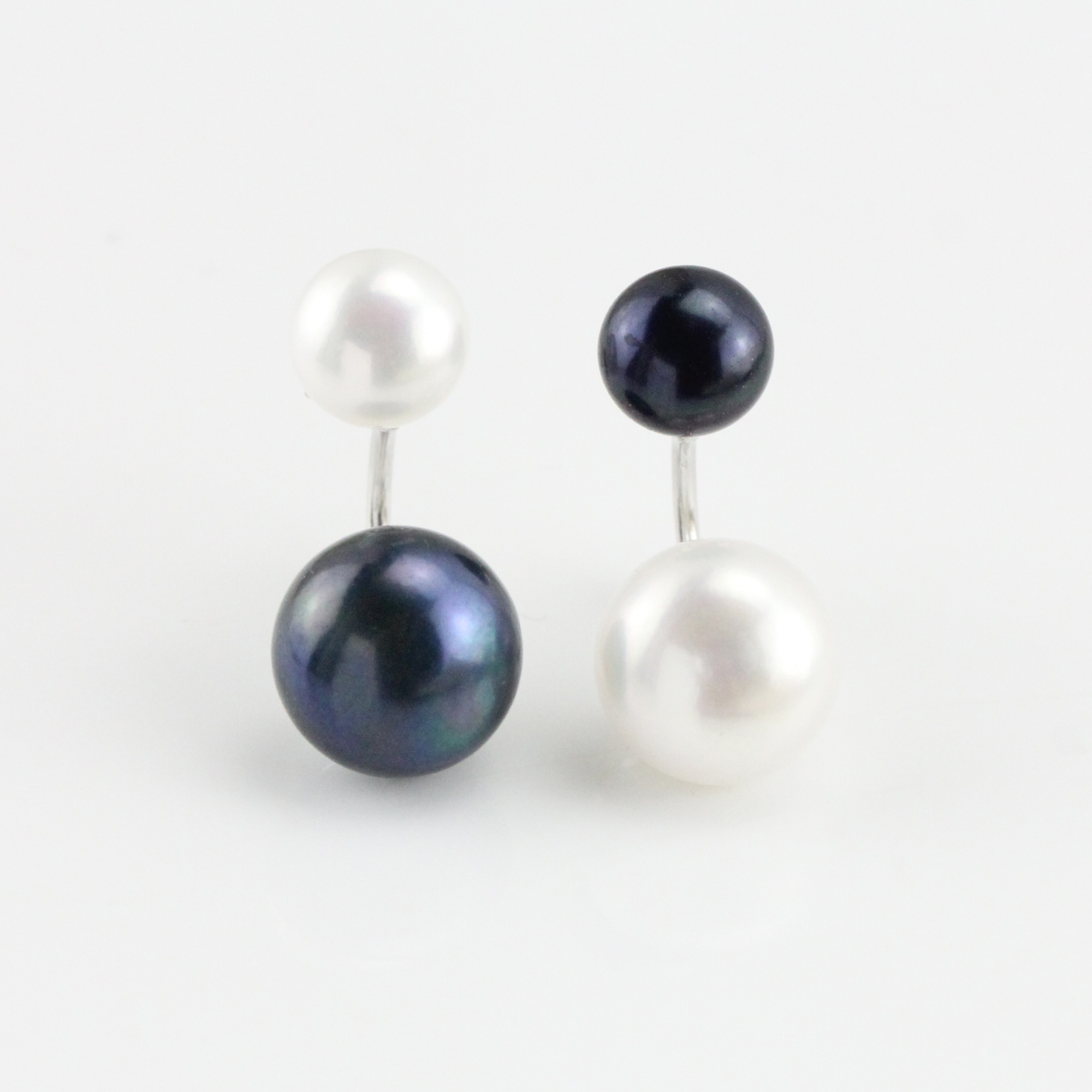 mixed color pearl earrings