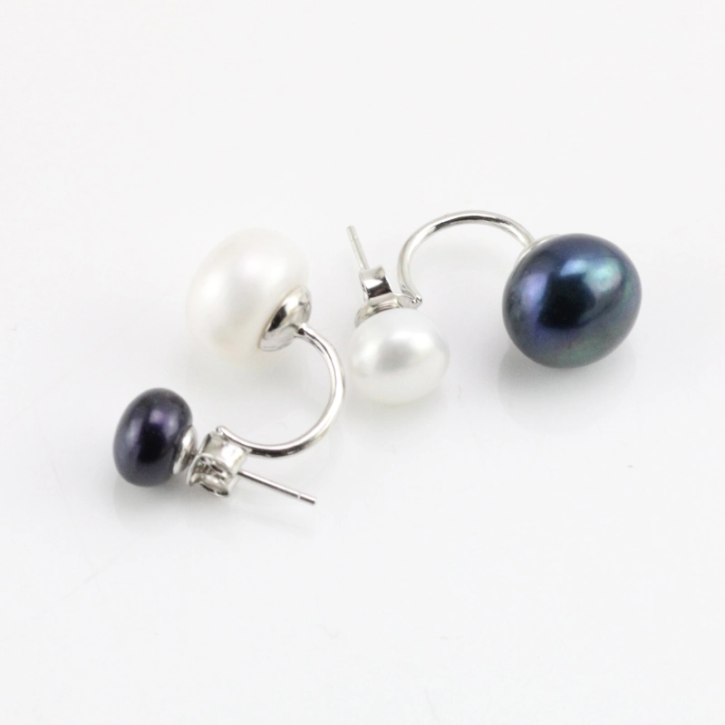 double pearl earrings