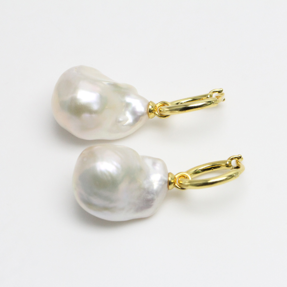 Two Ways Wearring Detachable Baroque Pearl Earrings