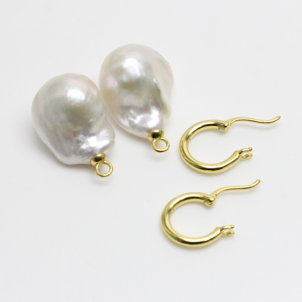 Two Ways Wearring Detachable Baroque Pearl Earrings