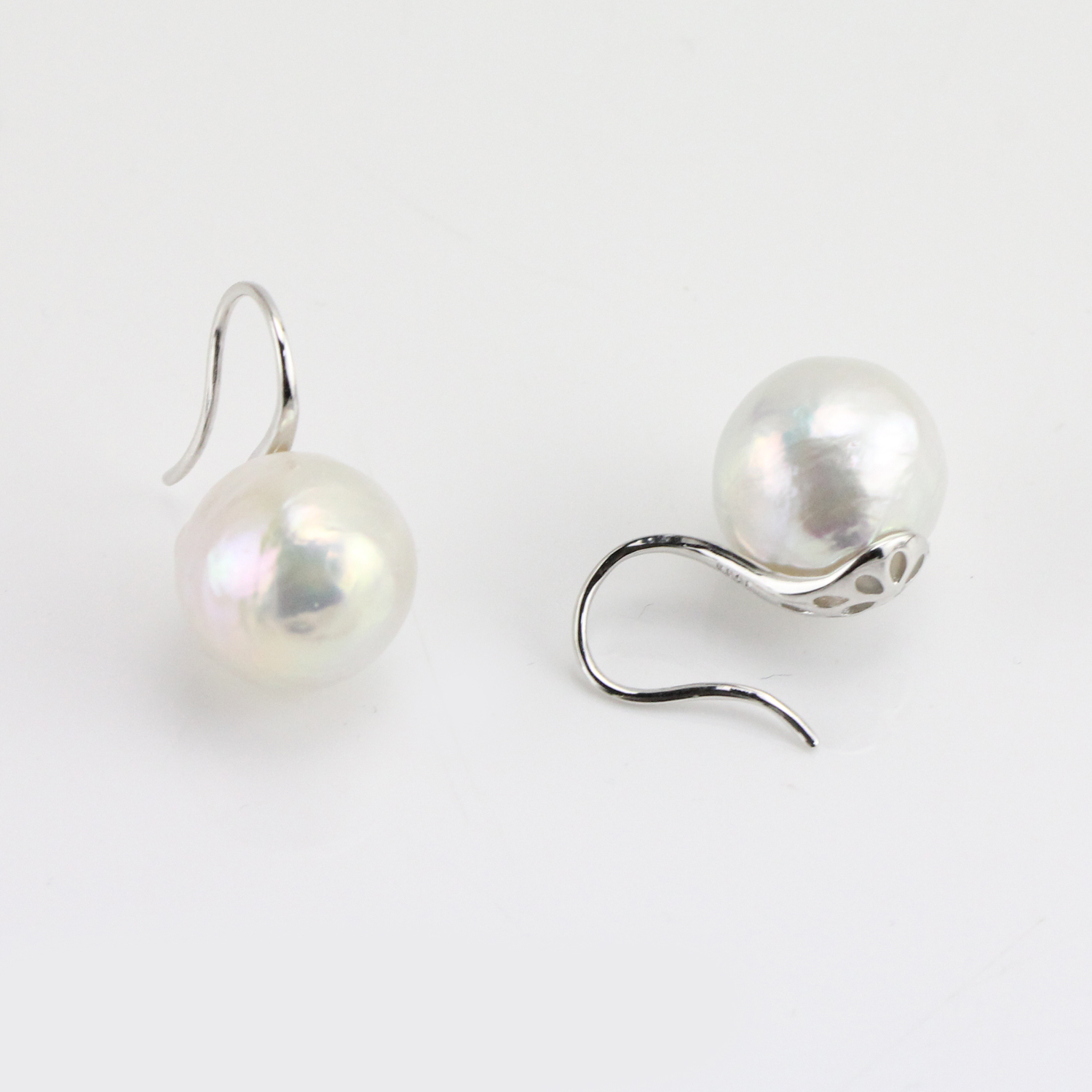 12mm Large Freshwater Baroque Pearl Earrings Dangle