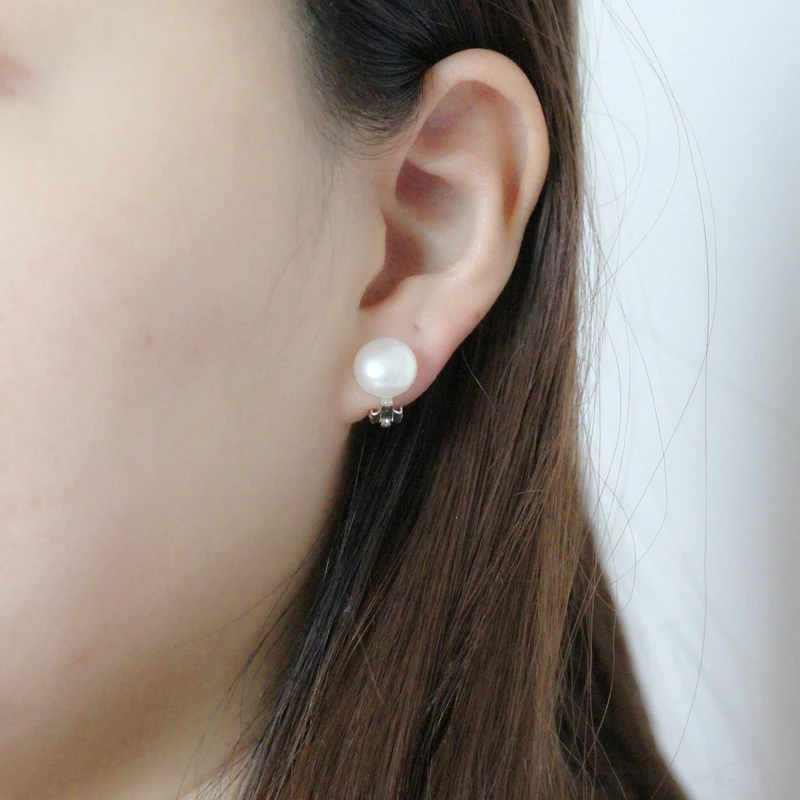 Clip Pearl Earrings For Non pierced Ears