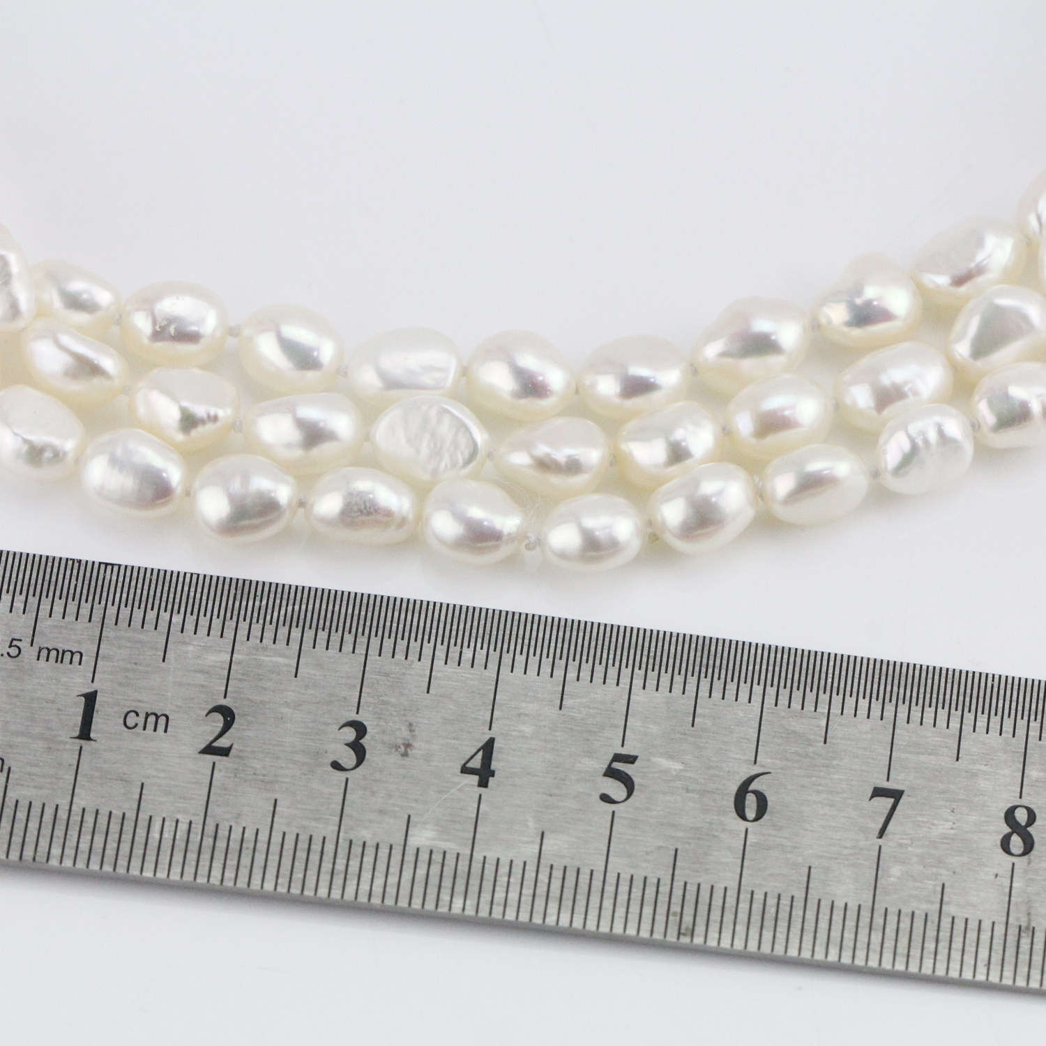 7mm White Extra Long Pearl Endless Necklace