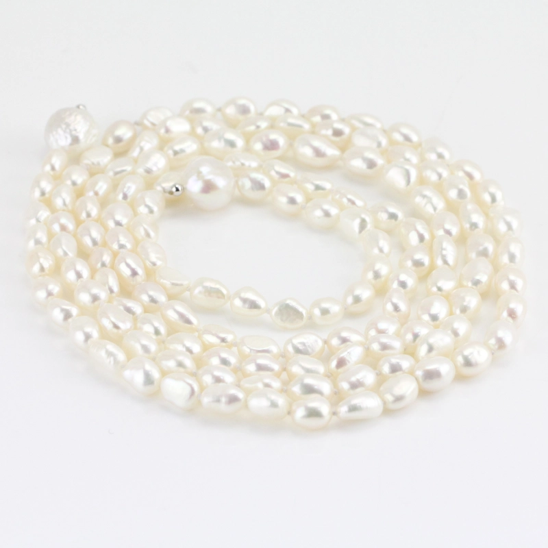 Freshwater Baroque Pearl Long Endless Lariat Necklace