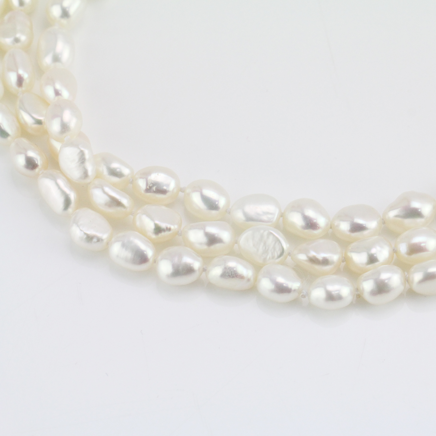 7mm White Extra Long Pearl Endless Necklace