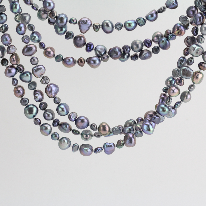 black pearl endless necklace
