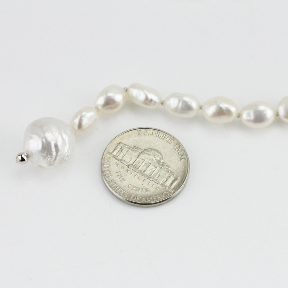 Freshwater Baroque Pearl Long Endless Lariat Necklace