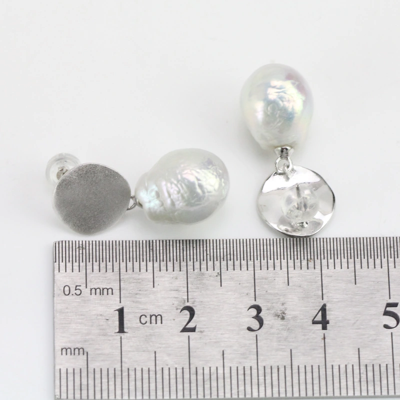 11-12mm White Drop Freshwater Pearl Earrings