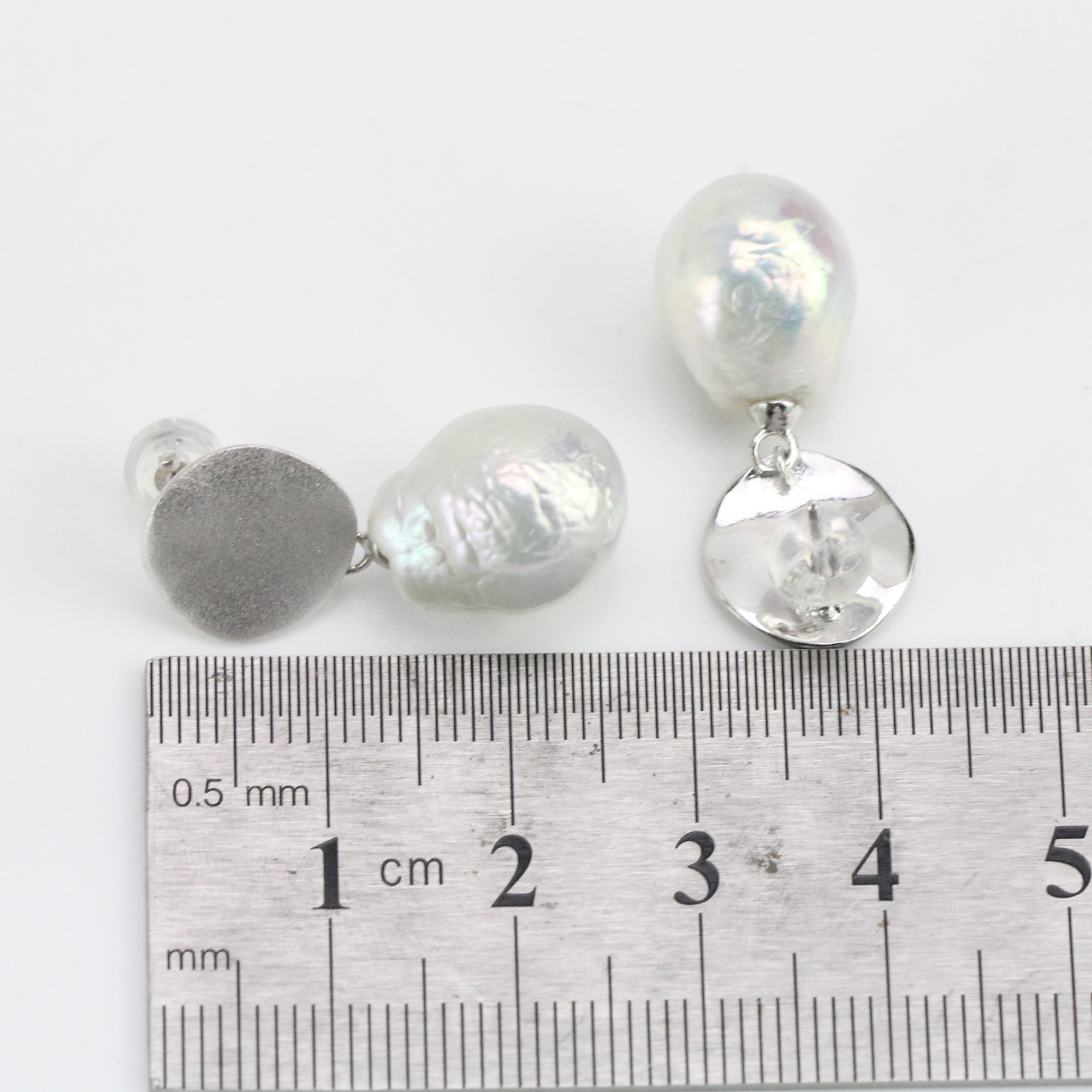11-12mm White Drop Freshwater Pearl Earrings