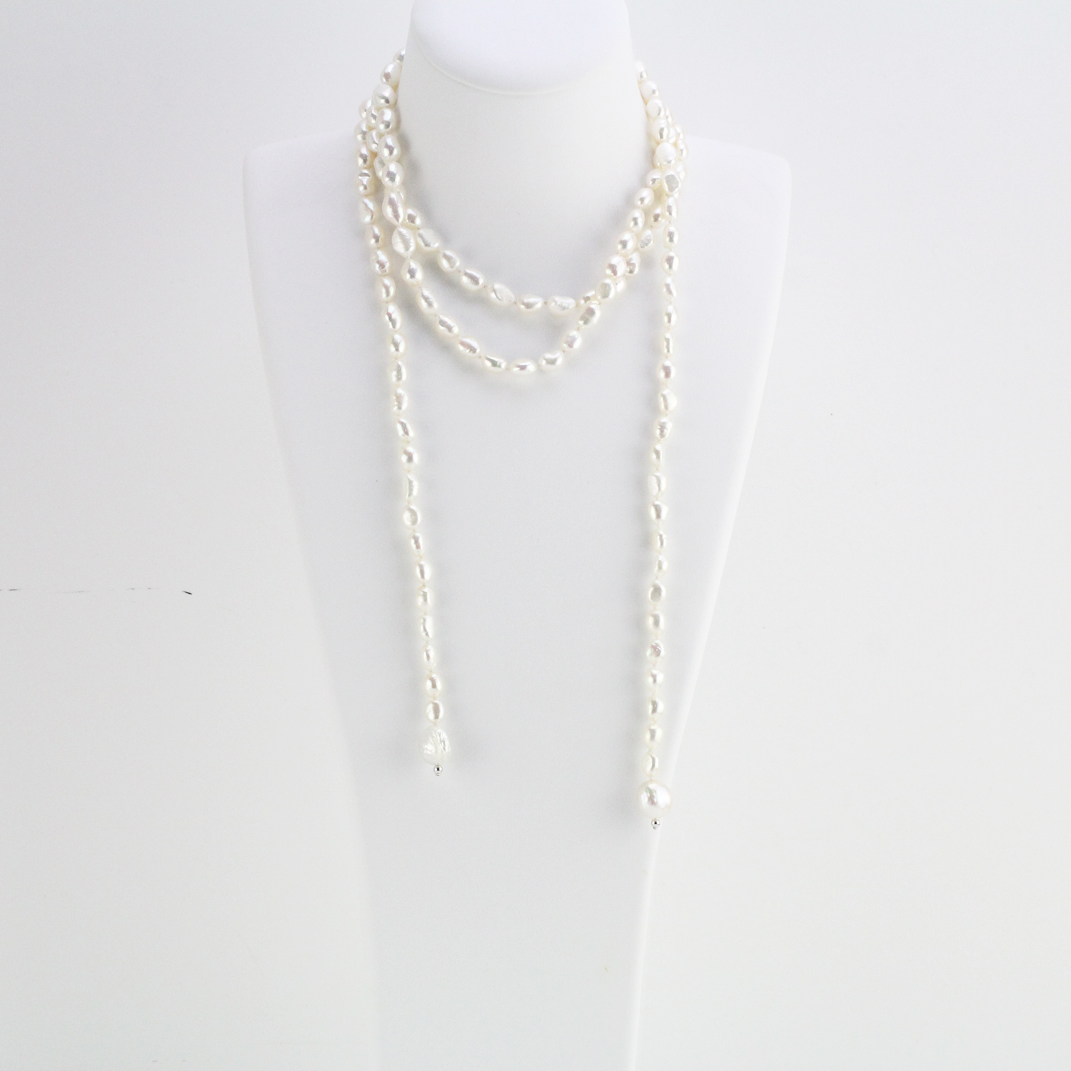 Freshwater Baroque Pearl Long Endless Lariat Necklace