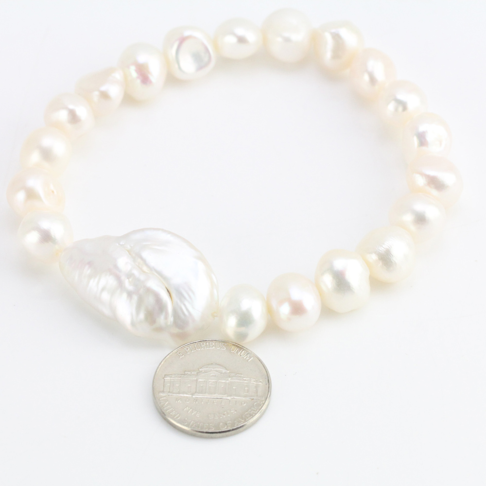 Baroque Pearl Elastic Bracelet