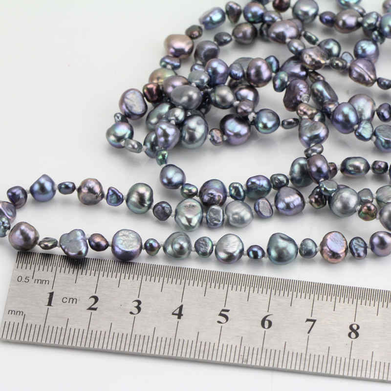 mixed size pearl necklace