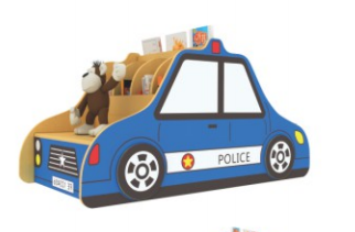 Police car style bookshelf