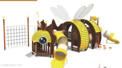 Bee-shaped combination slide suitable for children aged 3-15-Wanyang Amusement Group