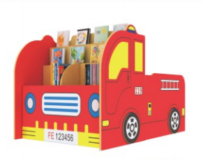 Fire truck shaped bookshelf