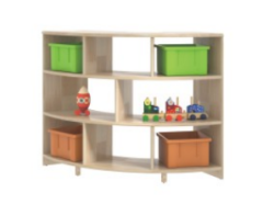 8 grid curved cabinet