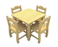 square table (excluding chair)