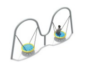 Commercial Double - Seat Galvanized Steel Swing for Playgrounds