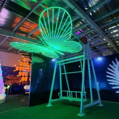 LED Lighted Purple Butterfly Swing (Unpowered)