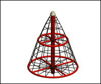 Outdoor Cone - Shaped Rope Climbing Structure
