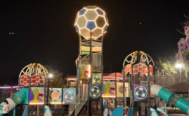 Premium Outdoor Playground Equipment with Football themed Slides