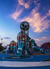 Premium Outdoor Playground Equipment with Football themed Slides