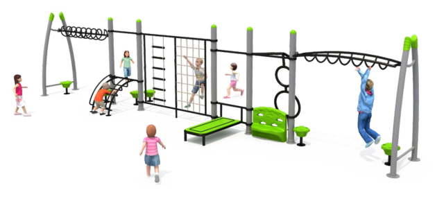 Multi - Functional Outdoor Children's Fitness & Play Complex