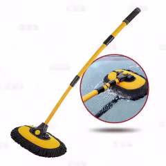 Factory Supply Telescopic Microfiber Car Washing Mop Custom LOGO Adjustable Rotating Handle Car Cleaning Brushes