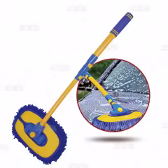 Factory Supply Microfiber Car Washing Mop Customized Extended Rotating Handle Car Cleaning Brushes Car Duster