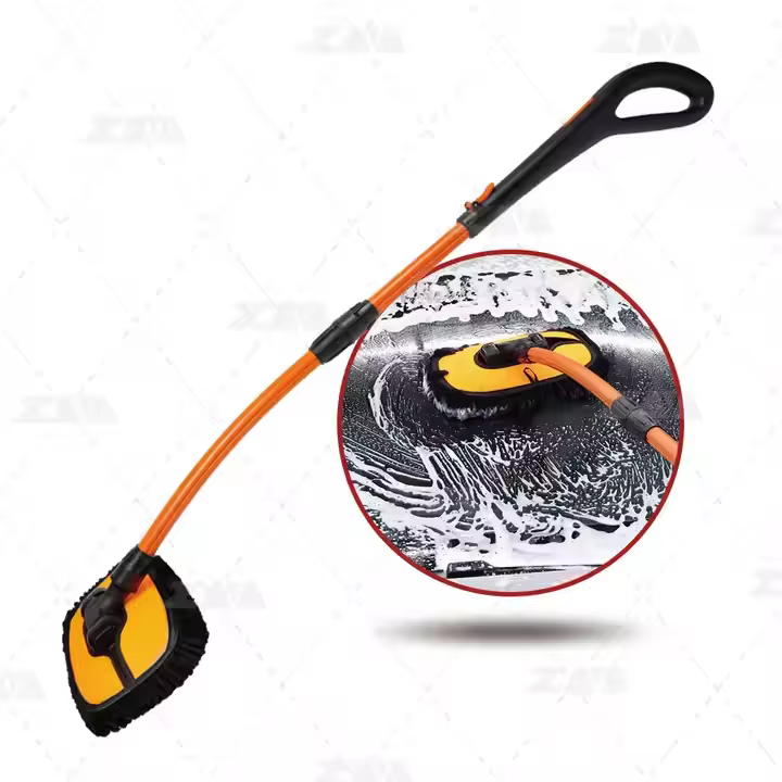 Chenille Cleaning Brush Microfiber Washing Mop Curved Extension Pole Car Wash Brush Truck Bicycle Motorcycle RV Car Wash Mop