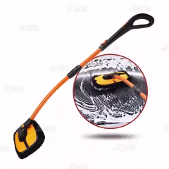 Chenille Cleaning Brush Microfiber Washing Mop Curved Extension Pole Car Wash Brush Truck Bicycle Motorcycle RV Car Wash Mop