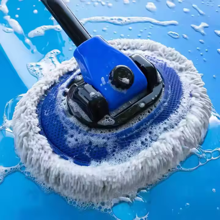Factory Supply Telescopic Microfiber Car Washing Mop Custom LOGO Adjustable Rotating Handle Car Cleaning Brushes