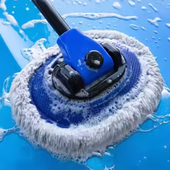 Factory Supply Telescopic Microfiber Car Washing Mop Custom LOGO Adjustable Rotating Handle Car Cleaning Brushes