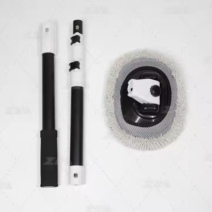 Extended Telescopic Microfiber Car Washing Mop Car Duster Adjustable Rotating Handle Car Cleaning Brushes Factory Supply