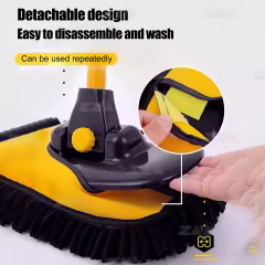 Factory Supply Telescopic Microfiber Car Washing Mop Custom LOGO Adjustable Rotating Handle Car Cleaning Brushes