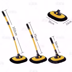 Factory Supply Telescopic Microfiber Car Washing Mop Custom LOGO Adjustable Rotating Handle Car Cleaning Brushes