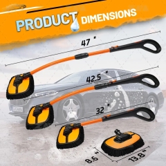 Chenille Cleaning Brush Microfiber Washing Mop Curved Extension Pole Car Wash Brush Truck Bicycle Motorcycle RV Car Wash Mop