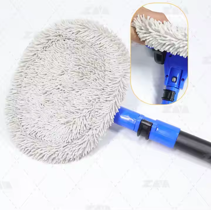 Factory Supply Telescopic Microfiber Car Washing Mop Custom LOGO Adjustable Rotating Handle Car Cleaning Brushes