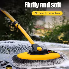 Factory Supply Telescopic Microfiber Car Washing Mop Custom LOGO Adjustable Rotating Handle Car Cleaning Brushes