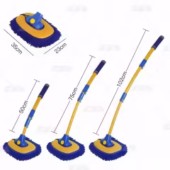 Factory Supply Microfiber Car Washing Mop Customized Extended Rotating Handle Car Cleaning Brushes Car Duster