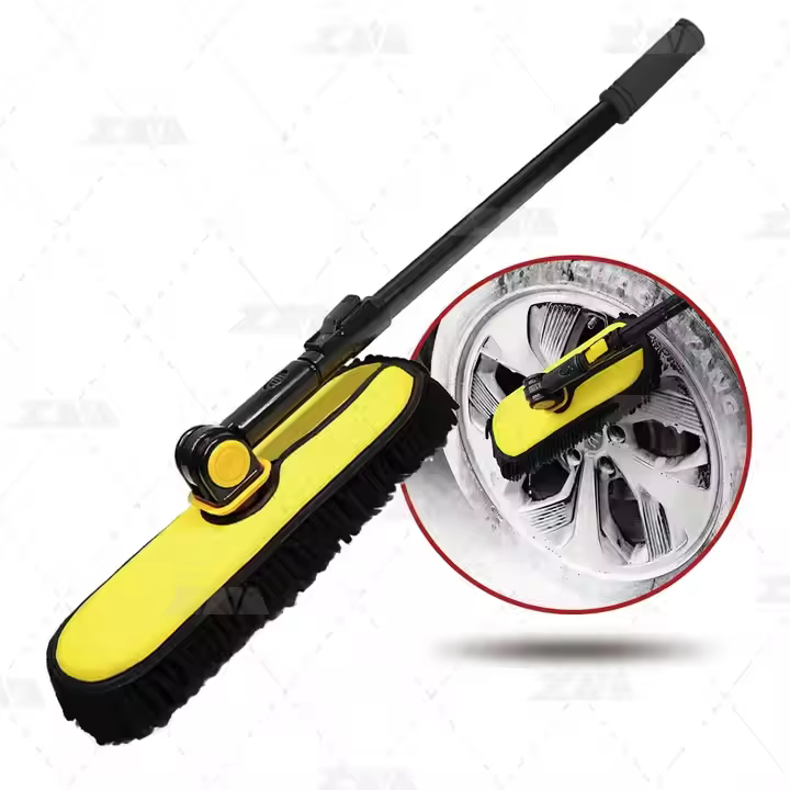 Factory Customized Chenille Bicycle or Motorcycle Chain Washer Microfiber Car Washing Mop with Long Handle Car Wash Brush