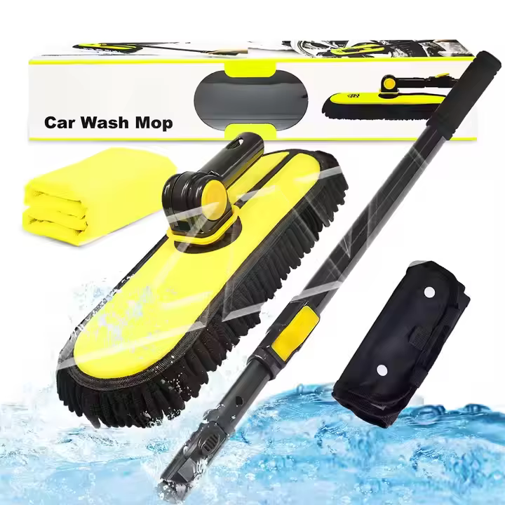 Chenille Microfiber Car Washing Mop Custom LOGO with Long Handle Car Wash Brush Extended Handle