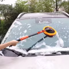 Telescopic Microfiber Car Washing Mop Car Duster Adjustable Rotating Handle Car Cleaning Brushes with Nozzle
