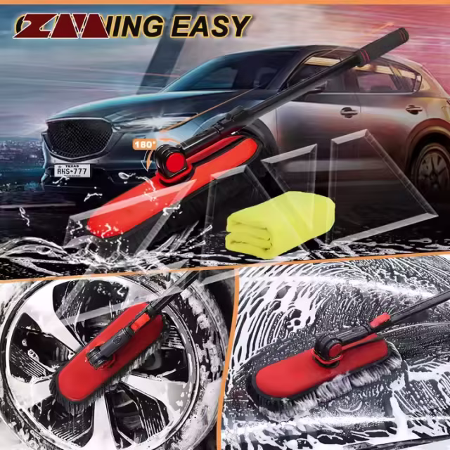 Chenille Bicycle or Motorcycle Chain Microfiber Car Washing Mop Customized with Long Handle Car Wash Brush Factory Supply