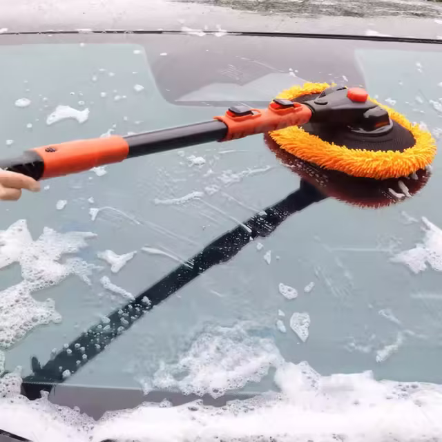 Telescopic Microfiber Car Washing Mop Car Cleaning Brushes Water Gun Truck Window Cleaning Brush Automobile Brush