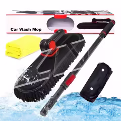 Microfiber Bicycle or Motorcycle Chain Washer Chenille Car Washing Mop with Long Handle Wash Brush