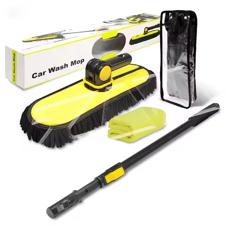 Factory Supply Bicycle or Motorcycle Chain Washer Microfiber Car Washing Mop Custom LOGO with Long Handle Car Wash Brush