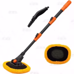 Telescopic Microfiber Car Washing Mop Car Duster Adjustable Rotating Handle Car Cleaning Brushes with Nozzle