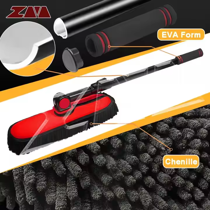 Chenille Bicycle or Motorcycle Chain Microfiber Car Washing Mop Customized with Long Handle Car Wash Brush Factory Supply