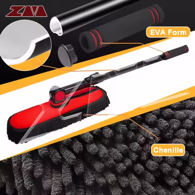 Chenille Bicycle or Motorcycle Chain Microfiber Car Washing Mop Customized with Long Handle Car Wash Brush Factory Supply